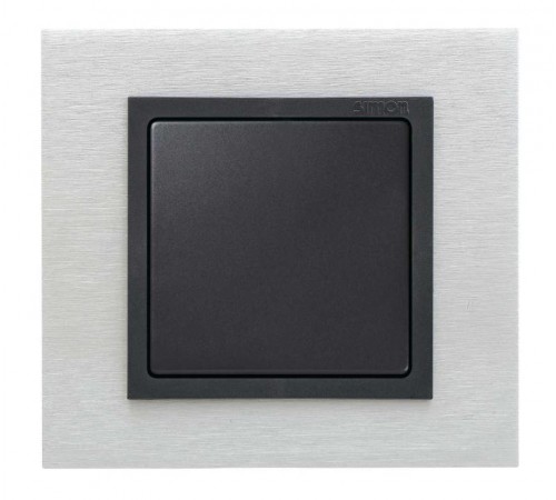 Simon 82 Рамка декоративная, 1 пост, S82 Nature, Металл, матовая сталь-графит  82817-31  Simon