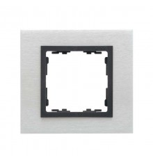Simon 82 Рамка декоративная, 1 пост, S82 Nature, Металл, матовая сталь-графит  82817-31  Simon
