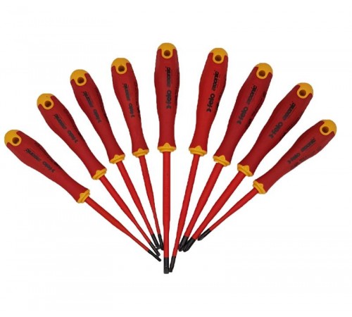 Набор отверток диэлектрических SL/PH/PZ/Tx E-Slim Ergonic на стальной стойке, 10 шт  41391093  Felo