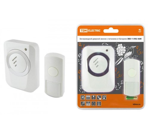 Звонок ЗББ-11/М2-36М (беспр., бат., мн.код.)   SQ1901-0005  TDM