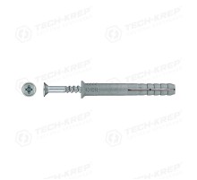 Дюбель-гвоздь 8х60 пот. манжета (полипропилен) (75 шт) - ведро ( 0,629 кг)  104744  Tech-KREP