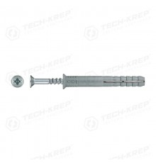 Дюбель-гвоздь 8х60 пот. манжета (полипропилен) (75 шт) - ведро ( 0,629 кг)  104744  Tech-KREP