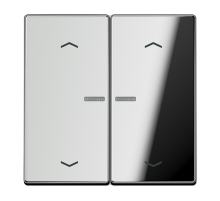 Клавиша для KNX кнопки с окошком и символами "стрелки", 2 группы; металл; хром  GCR102KO5P  Jung