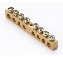 Шина нулевая 8 групп/крепеж по центру, сеч. 6x9  32001DEK  DEKraft