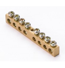 Шина нулевая 8 групп/крепеж по центру, сеч. 6x9  32001DEK  DEKraft