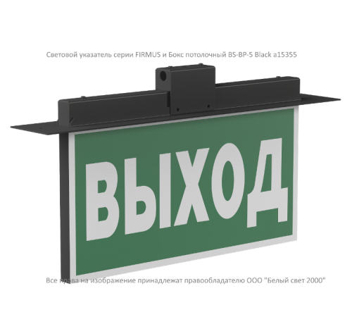 Световой указатель аварийного освещения BS-FIRMUS-10-S1-24 Black  a19355  Белый свет