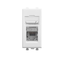 Компьютерная розетка "Белое облако" "Avanti" RJ-45 модульная, кат. 6 экран, 1 мод  4400391  DKC