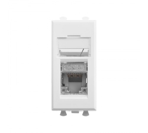 Компьютерная розетка "Белое облако" "Avanti" RJ-45 модульная, кат. 6 экран, 1 мод  4400391  DKC