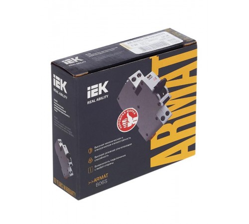 Выключатель автоматический дифференциального тока АВДТ B06S 1P+NP C32 30мА тип A (18мм) ARMAT IEK  AR-B06S-1N-C32A030  IEK