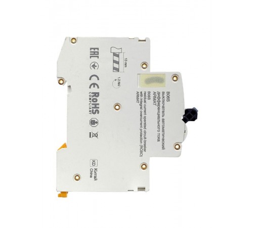 Выключатель автоматический дифференциального тока АВДТ B06S 1P+NP C20 30мА тип A (18мм) ARMAT IEK  AR-B06S-1N-C20A030  IEK