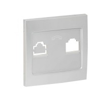Валенсия лицевая панель розетки Phone 1-местная сталь EKF PROxima   EST01-L-034-30   EKF