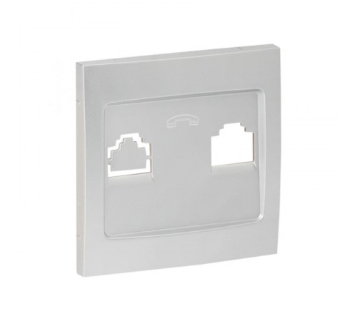 Валенсия лицевая панель розетки Phone 1-местная сталь EKF PROxima   EST01-L-034-30   EKF