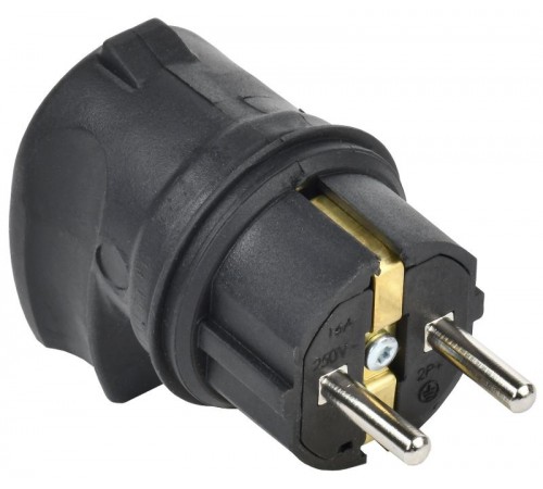 Вилка с боковым вводом 16А IP44 черная  EVK21-016-01-44-K02-G  GENERICA