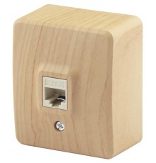 Розетка информационная 11-3203-11 RJ45, ОУ, Эксперт, Сосна Б0020732  ЭРА