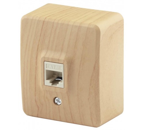 Розетка информационная 11-3203-11 RJ45, ОУ, Эксперт, Сосна Б0020732  ЭРА