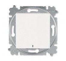 ABB Levit Жемчуг / ледяной Выключатель кнопочный 1-кл. с подсветкой  3559H-A91447 68W  2CHH599147A6068  ABB