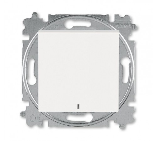 ABB Levit Жемчуг / ледяной Выключатель кнопочный 1-кл. с подсветкой  3559H-A91447 68W  2CHH599147A6068  ABB