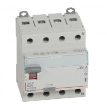 Выключатель дифференциальный (УЗО) DX3-ID 4п 63А 30мА тип AC  411704  Legrand