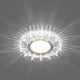 Светильник точечный встраиваемый под лампу, с LED подсветкой CD910 15LED*2835 SMD 4000K, MR16 50W G5.3, прозрачный, хром  28893  FERON