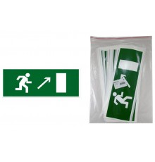Знак "Направление к эвакуационному выходу направо вверх" 350х124мм для ССА   SQ0817-0063  TDM