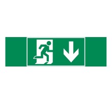 Пиктограмма (Наклейка) "ФИГУРА / СТРЕЛКА ВНИЗ" 310х90мм для светильника Basic IP65  V5-EM02.60.002.021  VARTON