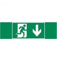 Пиктограмма (Наклейка) "ФИГУРА / СТРЕЛКА ВНИЗ" 310х90мм для светильника Basic IP65  V5-EM02.60.002.021  VARTON