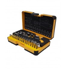 Набор головок и бит с трещоткой и рукояткой ERGONIC в кейсе, 36 шт  05783616  Felo