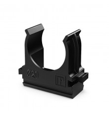 Крепёж-клипса для труб Полистирол черная д20 (100шт/1500шт уп/кор)  PR.02720ч  Промрукав