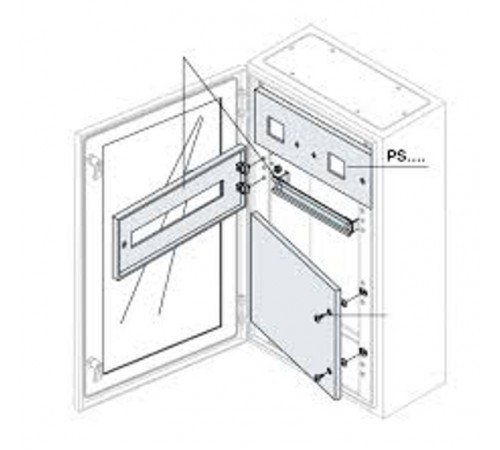 Панель для измер.приборов 185х400мм ВхШ для шкафов SR  PS2476K  ABB