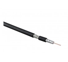 COAX-RG6-LSZH-100 Кабель коаксиальный RG-6, 75 Ом (ТВ, SAT, CATV), жила - 18 AWG, внешний диаметр 6.9мм, LSZH (бухта 100 м)  49039  Hyperline