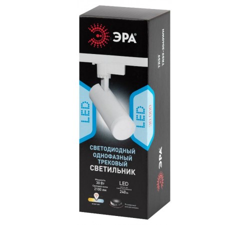 Светильник светодиодный трековый однофазный TR59 - 3040 WH светодиодный 30Вт 4000К белый  Б0054446  ЭРА