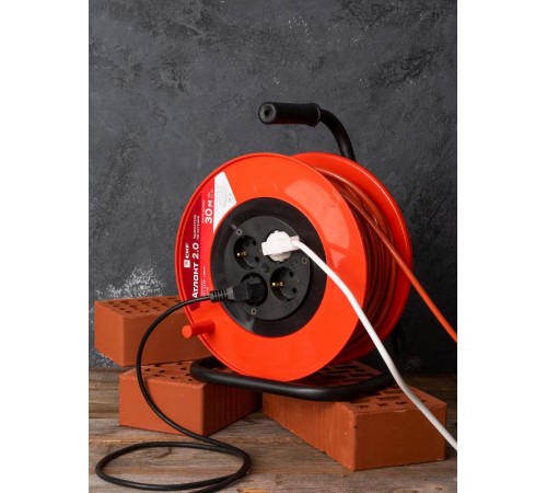 Удлинитель на катушке "Атлант 2.0" 4 гнезда 30м без заземления  ПВС 2*0,75 6А/1,3кВт PROxima  UKA02-06-275-4-30  EKF