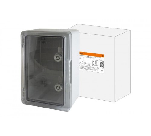 Бокс пластиковый ЩМП-0-4, прозрачная крышка ABS, IP65, -45 до +75 С, навесной, (400x300x220)  SQ0933-0204  TDM