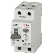 АВДТ 6кА  PRO D326M2C20А30 АД-32 электромеханическое 1P+N C20 30мА тип А   Б0059075  ЭРА