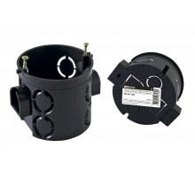 Коробка установочная СП D68х62мм, углубленная, саморезы, стык. уз, черная, IP20, инд. штрихкод  SQ1402-1905  TDM