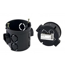 Коробка установочная СП D68х62мм, углубленная, саморезы, стык. уз, черная, IP20, инд. штрихкод  SQ1402-1905  TDM