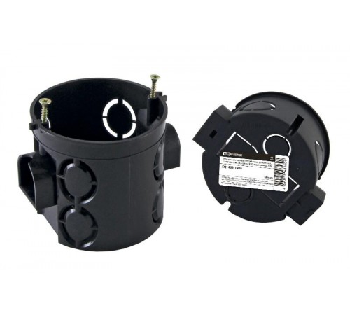 Коробка установочная СП D68х62мм, углубленная, саморезы, стык. уз, черная, IP20, инд. штрихкод  SQ1402-1905  TDM