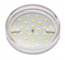 Лампа светодиодная LED 6Вт GX53 220В 5000К PLED- ECO-GX53 CLEAR таблетка (плоский цилиндр)  2852090  Jazzway