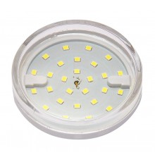 Лампа светодиодная LED 6Вт GX53 220В 5000К PLED- ECO-GX53 CLEAR таблетка (плоский цилиндр)  2852090  Jazzway