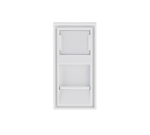 Вставка Mosaic 22,5x45, на 1 порт со шторкой  03-0260  REXANT