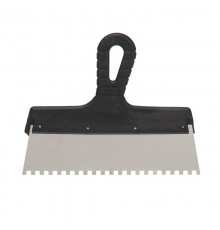 Шпатель фасадный 250 мм зуб 6х6 нержавеющая сталь, пластмассовая ручка  89-0223  REXANT