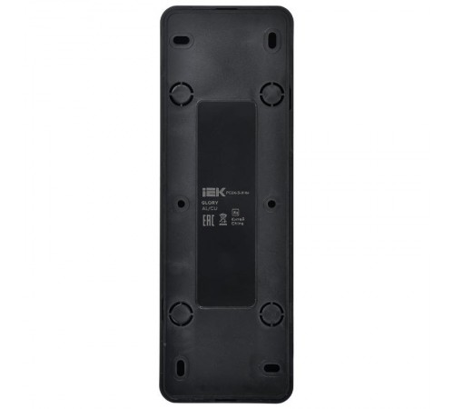 GLORY Розетка 4-местная с з/к без з/ш о/у 16А РС24-3-ХЧм черный матовый  ERH41-K02M-16  IEK