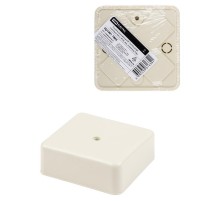 Коробка распределительная КР 75х75х28 о/п, сл. кость, IP40, инд. штрихкод  SQ1401-1805  TDM