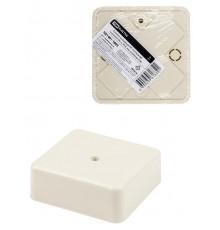 Коробка распределительная КР 75х75х28 о/п, сл. кость, IP40, инд. штрихкод  SQ1401-1805  TDM