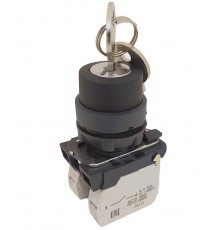 КПЕ 1111 -К УХЛ3, чёрный, 1но+1нз, ключ на 2 положения с фиксацией, IP40, переключатель  (ЭТ)   ET012432  Электротехник