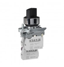 Переключатель КПЕ1111РС-черный-1но+1нз-ручка-фикс-2поз-IP40 271788  КЭАЗ