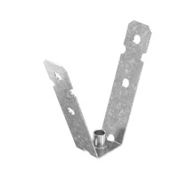 Крепление к потолку и профнастилу 100 мм М8, толщ. 1,5 мм, Сендзимир цинк, 053518  КПП-10М8-1,5-СЦ   Ostec