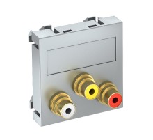 Мультимедийная рамка Audio-Video Modul45 (серебристый) (MTG-12R F AL1)  6105192  OBO Bettermann