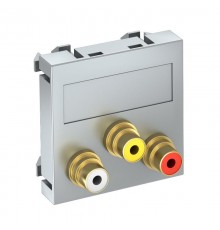 Мультимедийная рамка Audio-Video Modul45 (серебристый) (MTG-12R F AL1)  6105192  OBO Bettermann