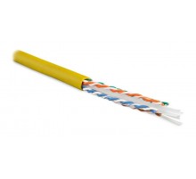 Кабель витая пара UUTP4-C6-S23-IN-LSZH-YL-305(305м)U/UTP,кат.6,4п.(23AWG),одн.(solid),с разд.,LSZH,нг(С)-HF,-20°C-+75°C,желт.  251950  Hyperline